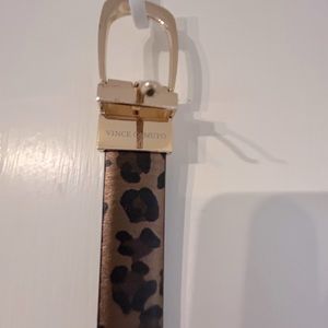 Vince camuto animal print leather belt